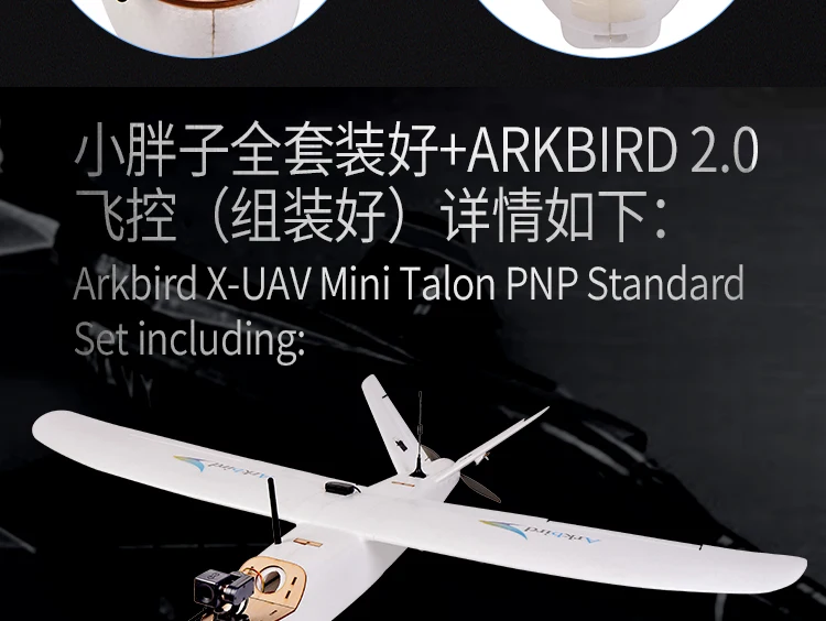 Arkbird X-UAV мини Talon PNP W/Arkbird 2,0 OSD Система управления полетом 80g карданный камера фиксированное крыло FPV Самолет
