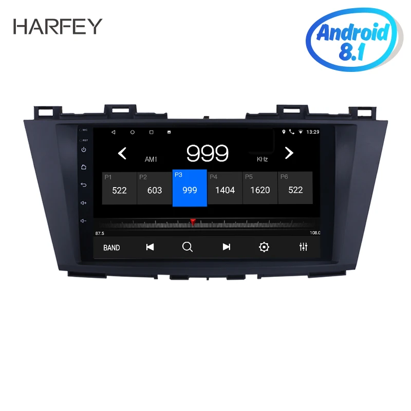 Автомобильный мультимедийный плеер Harfey 1024*600 9 дюймов Android 8 1 система GPS навигации