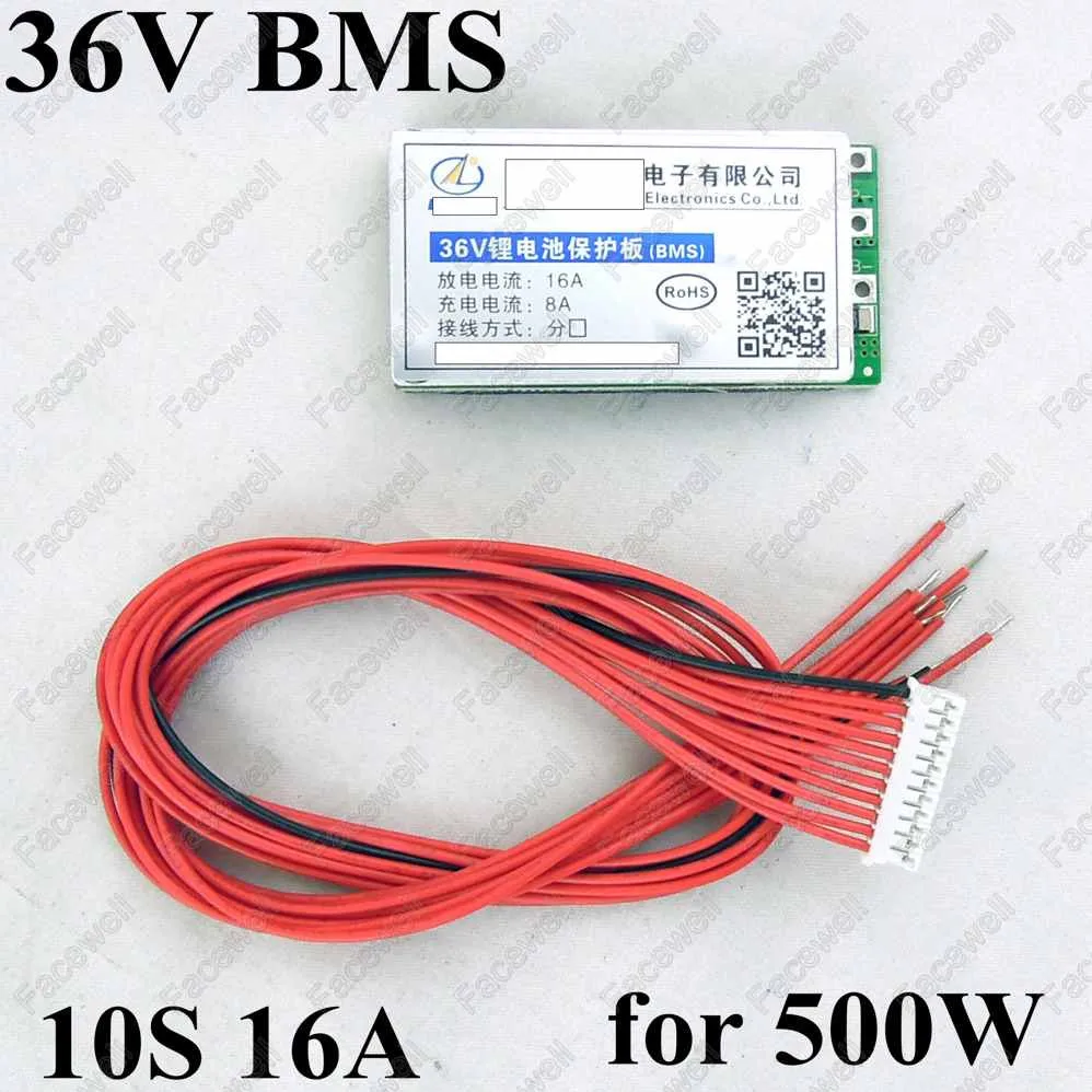 Высококачественный 10s1p E bike 10S 36V 15A 16A BMS Аккумулятор для 10Ah 12Ah 15Ah смартфона с