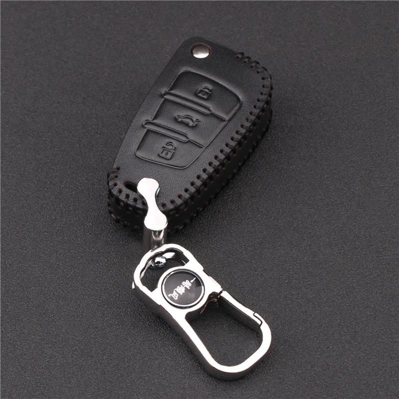Чехол для ключей автомобиля протектор с 3 кнопками Audi A3 Q3 A4 A6l A8l Q5 Q7 Tt A5 A7|Футляр