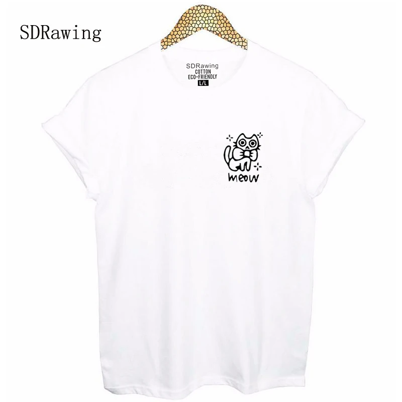 

Meow Cat Lady Shirt Cat Lovers рисунок питомца Футболка женская футболка или унисекс для взрослых Cat футболка с игрушкой Kitty Kitten Whiskers Crazy T shirt
