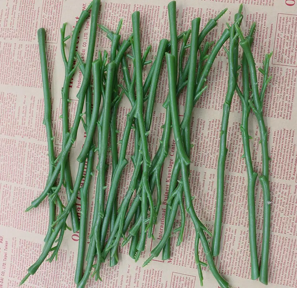 Шт. искусственный цветок Роза шт. 100 стебли для DIY ручной работы Жилка листа