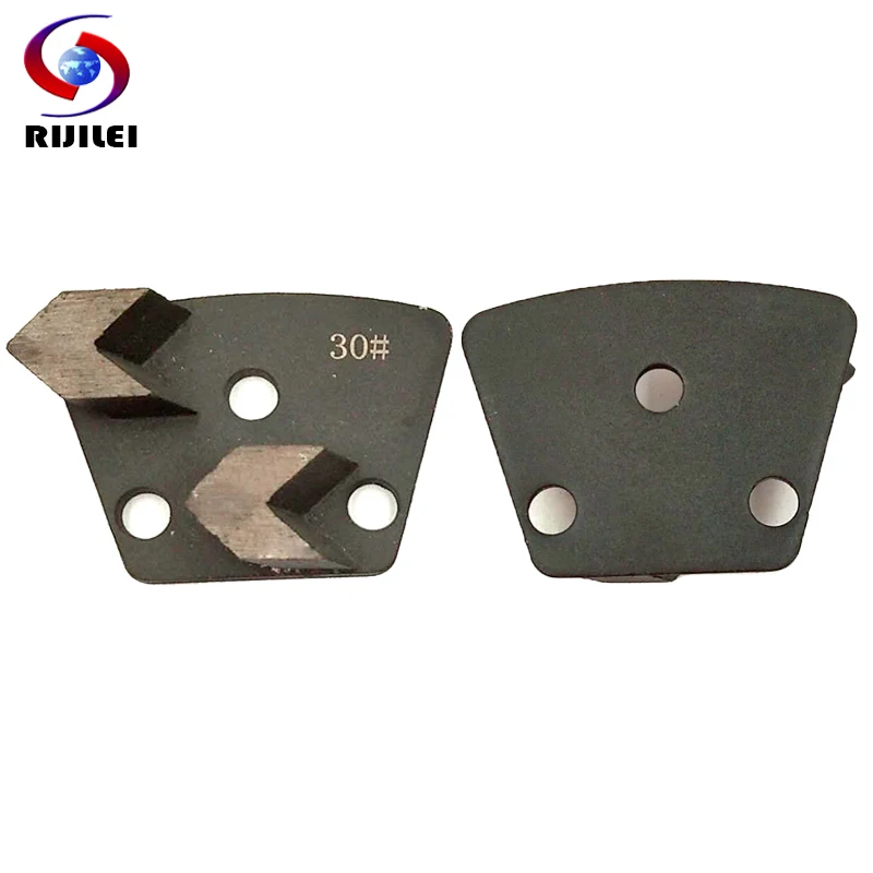 RIJILEI 6PCS Trapezoid Diamond Grinding Disk Metal Plate for Stone and Concrete Floor Grinding Diamond Grinding Disc JX08