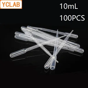 Одноразовая пастеризованная пипетка из пластика, с градацией, лабораторное химическое оборудование, 10 мл, 100 шт.