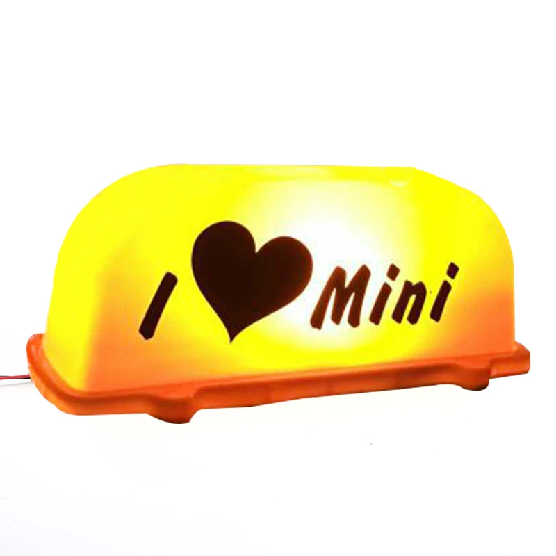 I love Mini Магнит адсорбции такси верхний знак светильник для MINI COOPER F54 F55 F56 F60 R55 R56 R60 R61 внешние украшения аксессуары - Название цвета: I love Mini