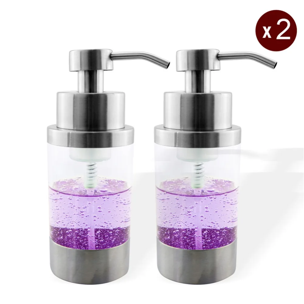 2 шт. из нержавеющей стали Пенообразователь для мыла бутылка насоса ванная кухня