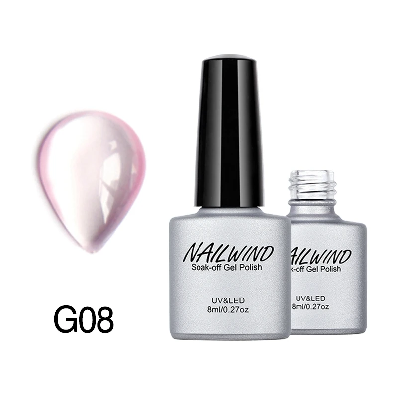 NAILWIND 8 мл матовое желе гель лак для ногтей верхнее Базовое покрытие требуется дизайн ногтей УФ светодиодный блестящие украшения для маникюра гель лак - Цвет: 8