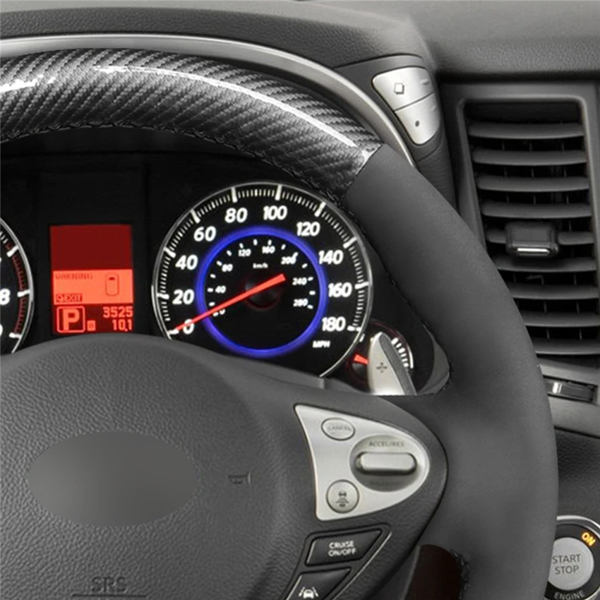 MEWANT черный PU углеродное волокно чехол на руль для Infiniti FX FX35 FX37 FX50 QX70 Nissan Juke Maxima 370Z