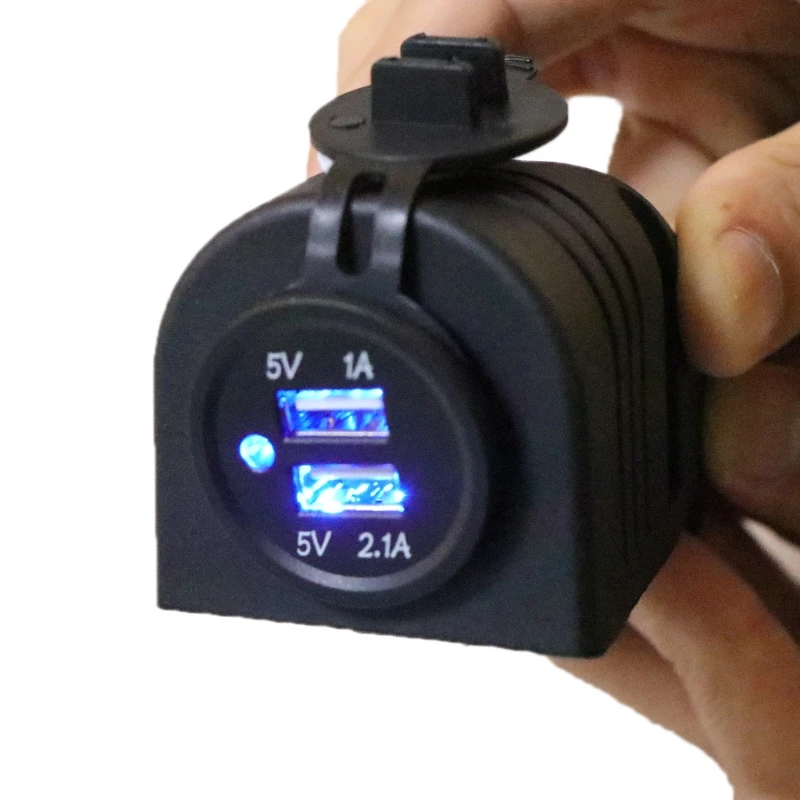 12 В 24 крепление на приборную панель двойной USB Адаптер зарядного устройства для