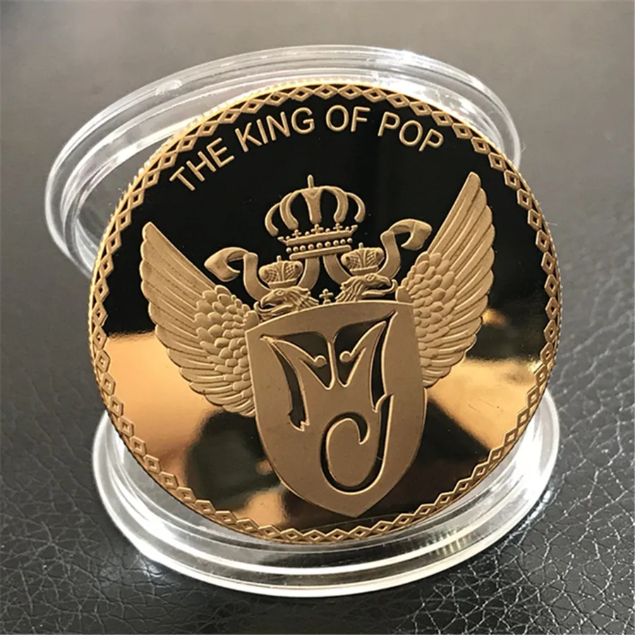 Free shipping 10pcs/lot Michael Jackson Commemorative gold Coin. King of Pop. Coin | Дом и сад