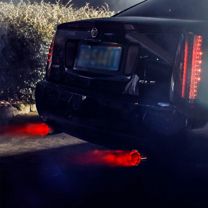 1pc Universal Car Auto Rear Spitfire Tail Throat sports car Exhaust Pipe Modified sound wave tail mouth LED throat |