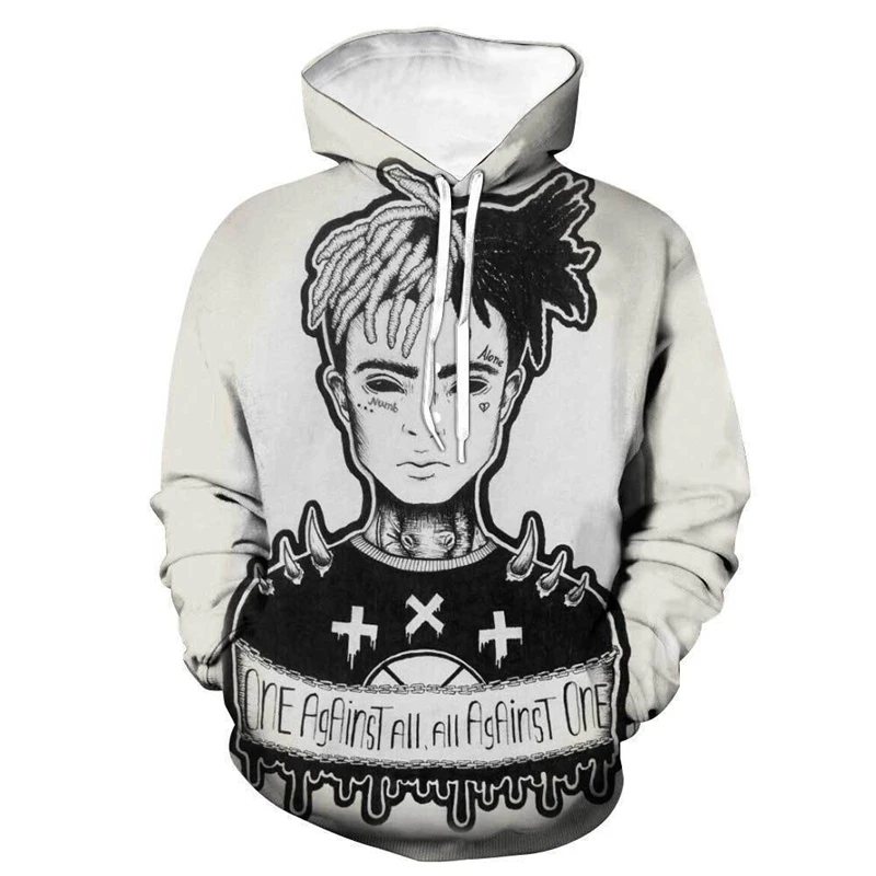 Мода XXXtentacion Мужская 3D печать Толстовка Harajuku повседневная спортивная толстовка |