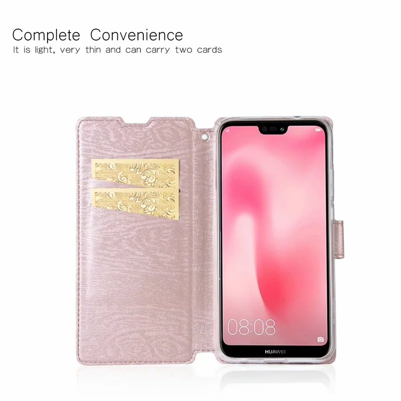 Чехол для huawei P20 lite чехол чехол-подставка из углеродного волокна кожаный