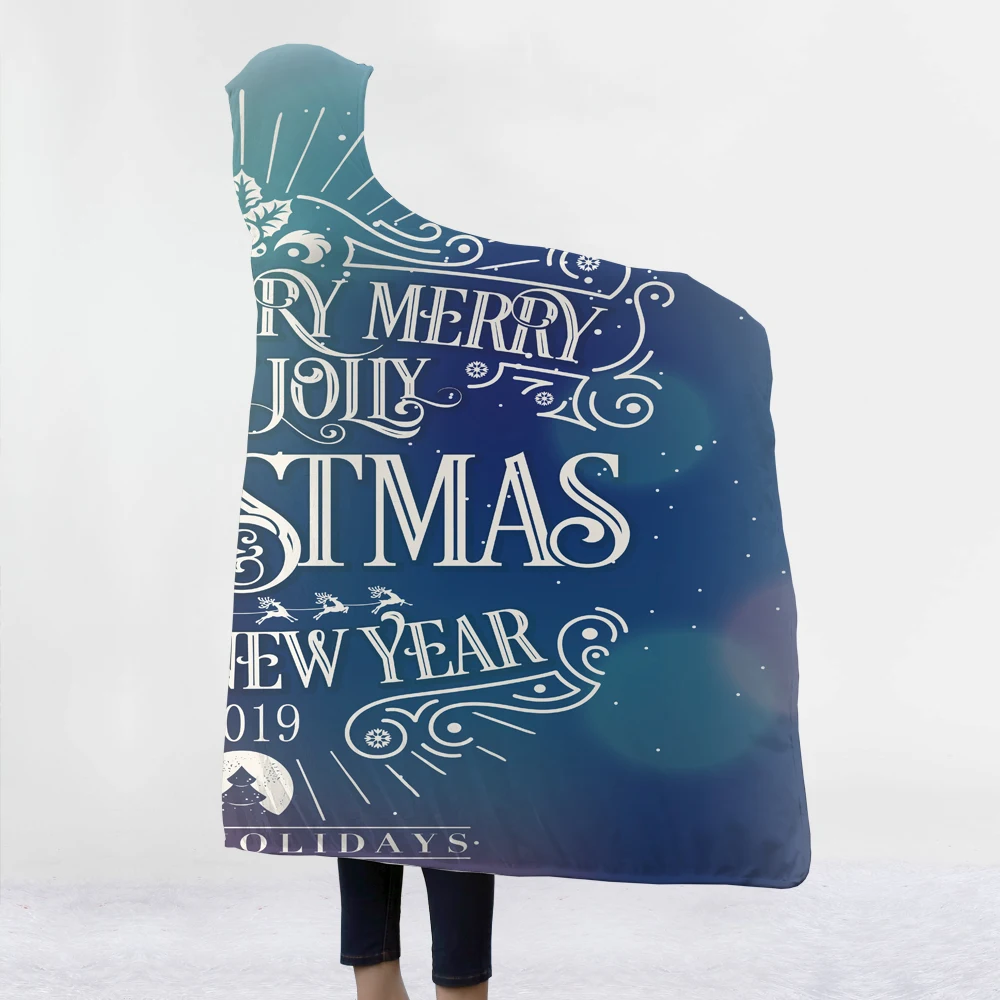 Одеяла хорошего качества с зелеными растениями шапки одеяла надписью &quotMerry