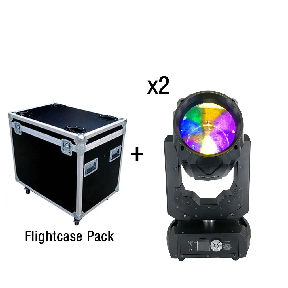 Flightcase Pack 2 шт./лот 260 Вт лучевые прожекторы с движущейся головкой 260 Вт Osra-m лампа DJ оборудование диско DMX управление звуком вечерние прожекторы с движущейся головкой - Цвет: Flightcase Pack
