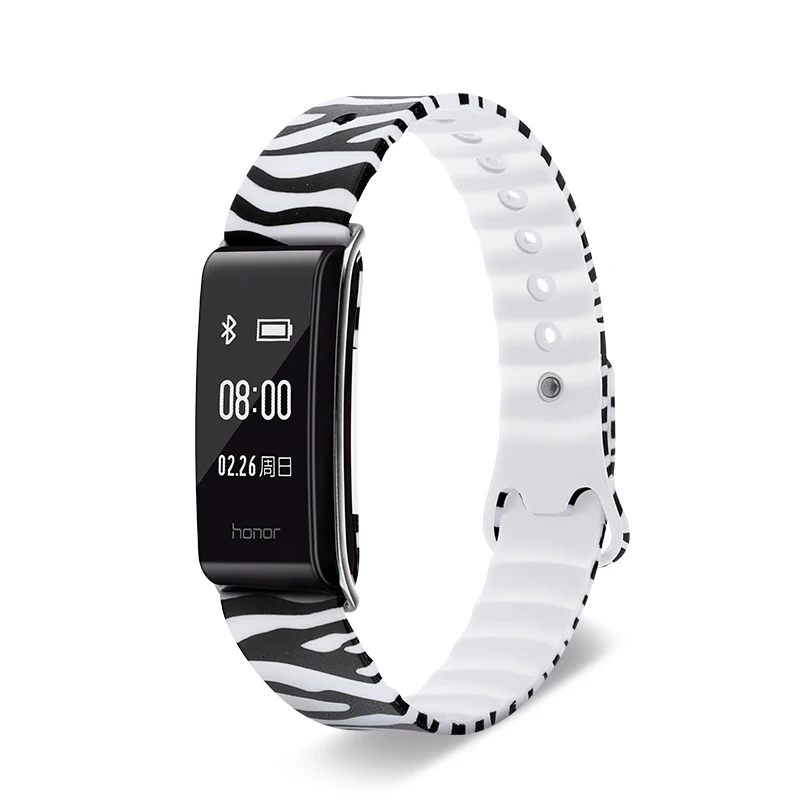 1 Силиконовый ремешок для huawei band A2 Спортивный Браслет замена Смарт часы браслет свежий вид красочный камуфляж спортивный ремешок - Цвет ремешка: 1