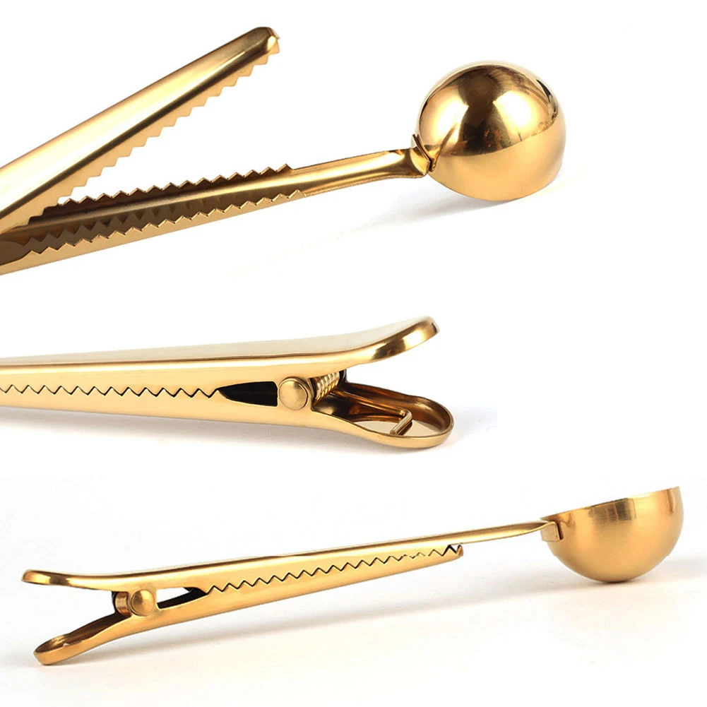 Золото с чайной ложкой приготовления измерительный из нержавеющей стали ложка