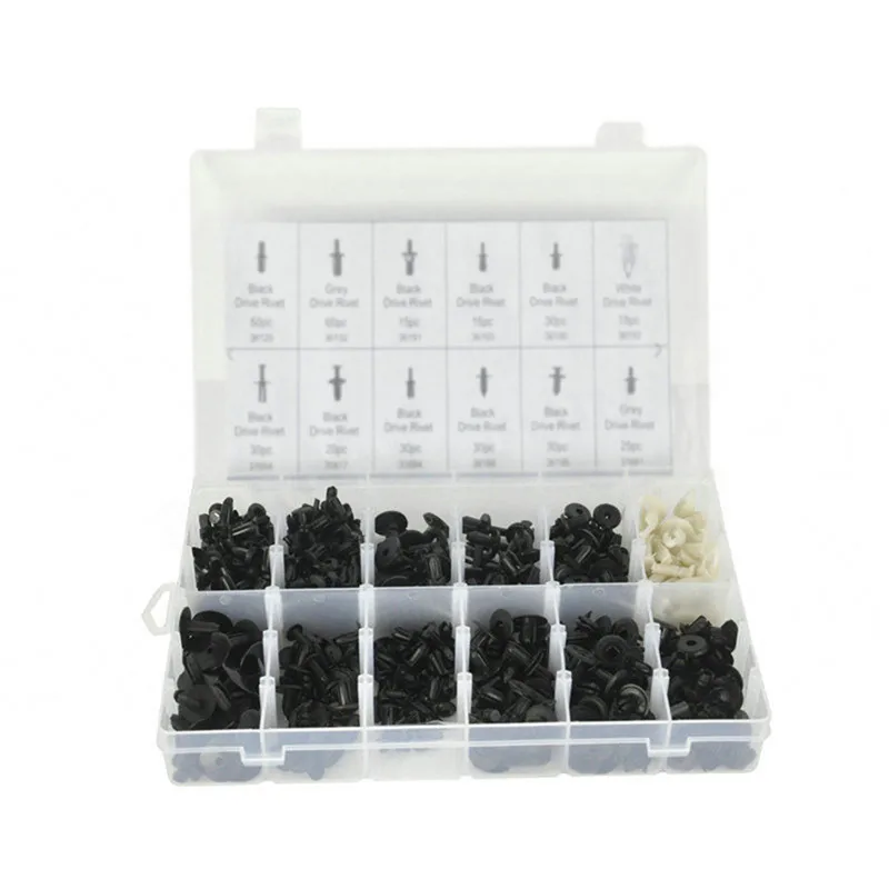 

350Pcs Car Body Plastic Push Pin Rivet Fasteners Trim Moulding Clip Screwdriver