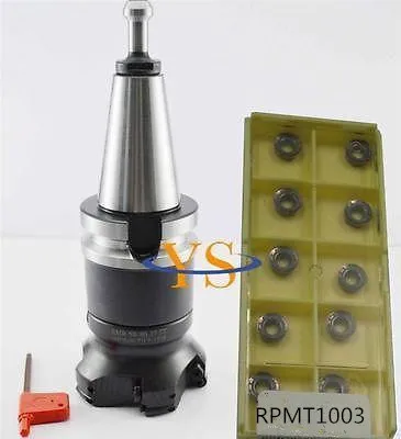 Новая BT40 M16 FMB27 45L + EMR 5R 80 27 6T круглая торцевая фреза 10 шт. RPMT1003 карбидные вставки ЧПУ