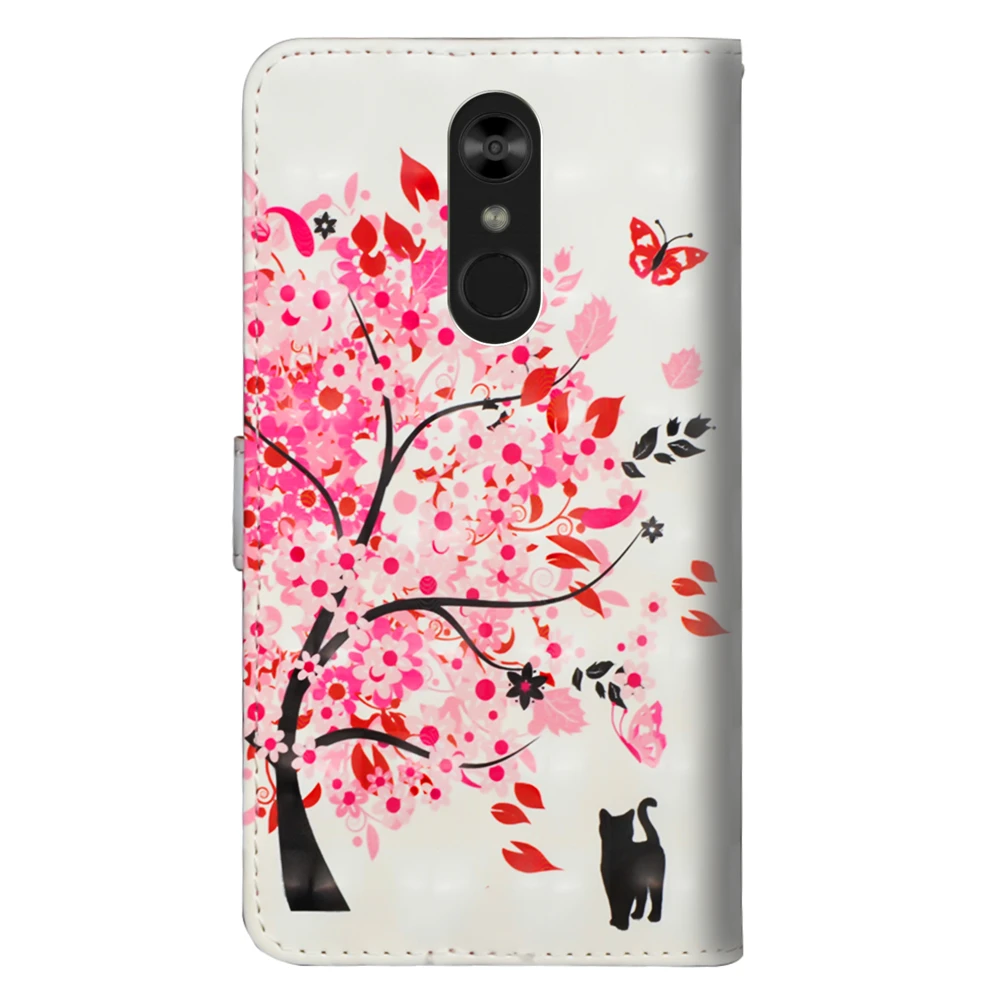 Модный 3D цветной Чехол книжка для LG Q8 stylo 4 кожаный чехол бумажник Q Stylus чехлы