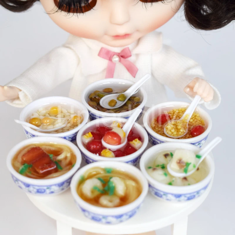 5 шт. милый 1/6 кукольный домик Миниатюрная игрушка для игры в кукольную еду Китайская лапша чаша для сиропа для Барби Blyth аксессуары для кухонного дома