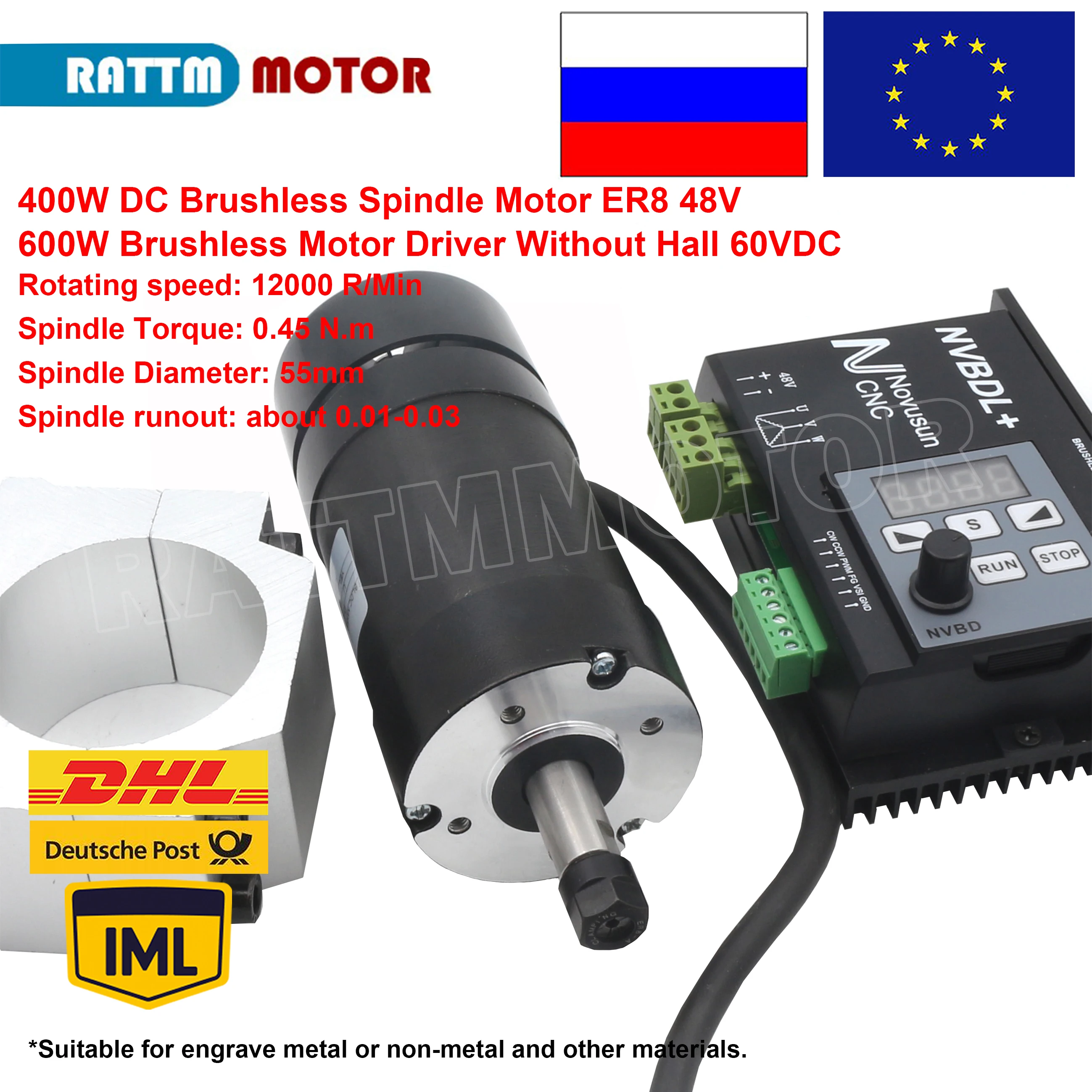 

RATTMMOTOR NVBDL+NVBDH Бесщеточные двигатели для гравировального станка