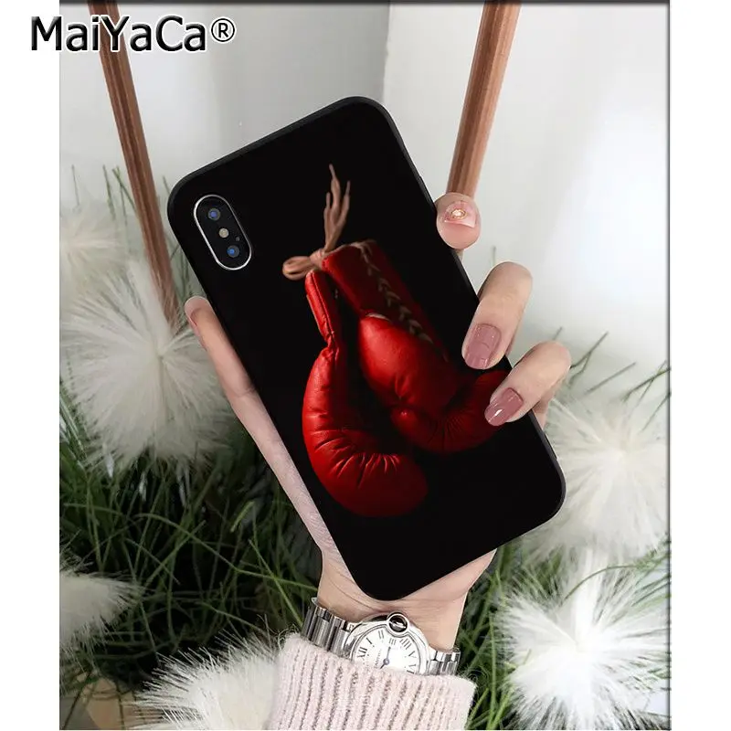 Боксерские перчатки MaiYaCa силиконовый мягкий черный чехол из ТПУ для iPhone 6S 6plus 7 7plus