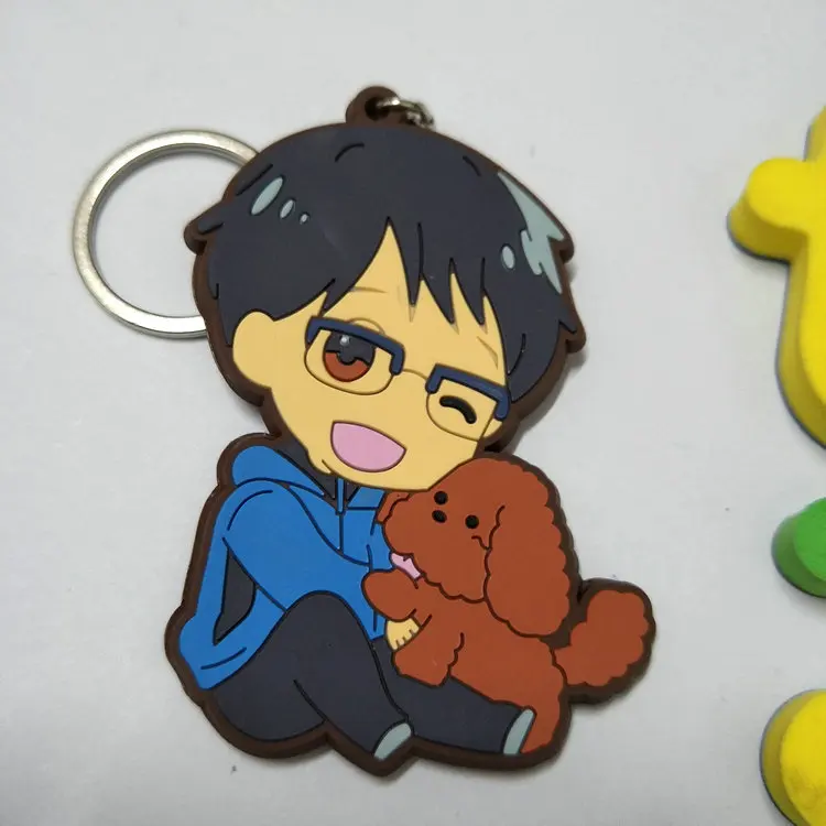 1 шт. 6 см аниме брелок для ключей YURI on ICE ПВХ Рисунок милые игрушки подарок на день