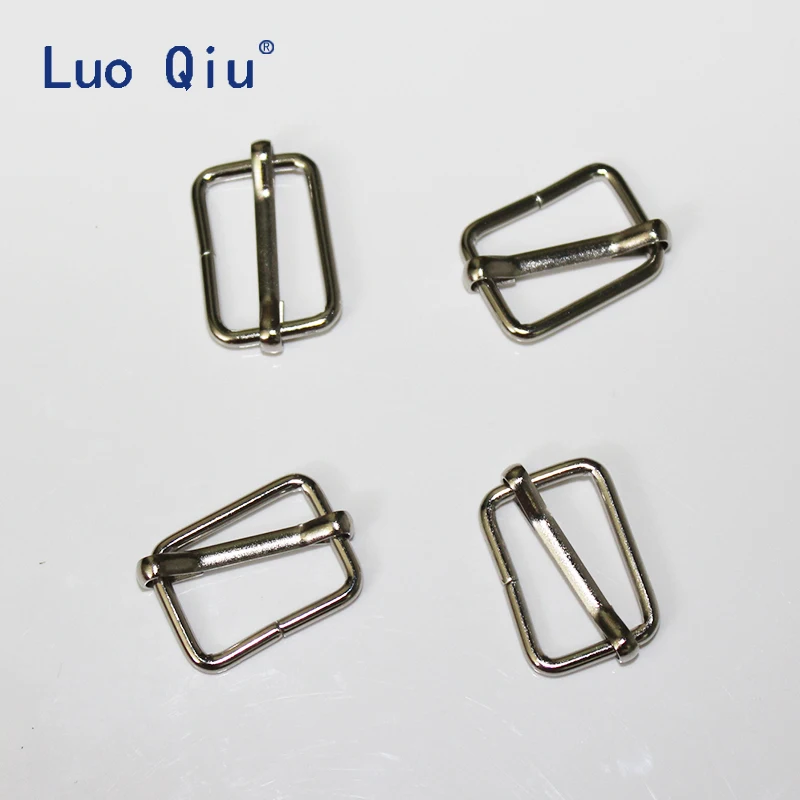 Luo Qiu50 шт/партия 20 мм 0.8in Серебристые подтяжки с пряжками пряжки слайдер для ремня |