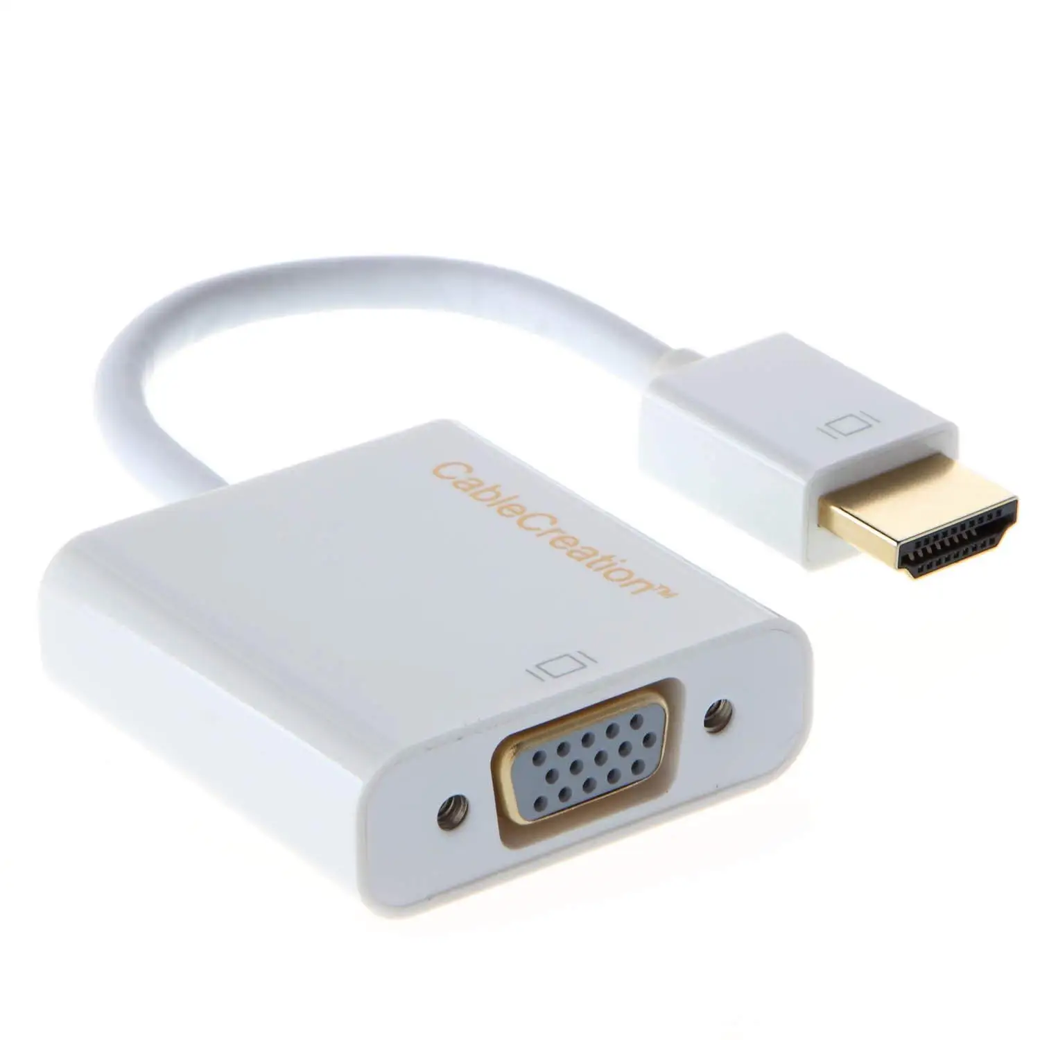 Адаптер HDMI to VGA JORINDO мужской женский конвертер для ПК ноутбук HD DVD и многое другое черный цвет включен.