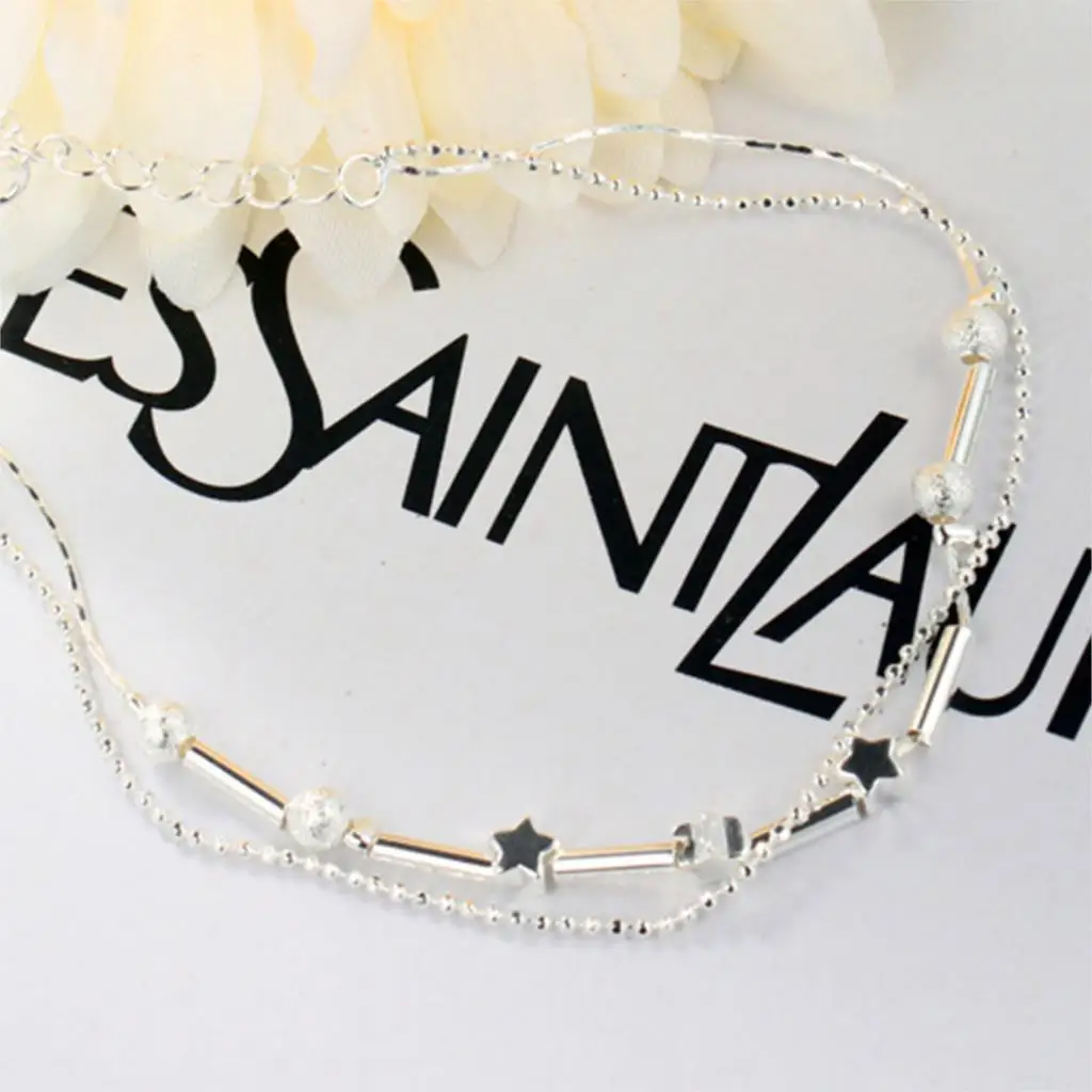 2017 Женский Серебристый браслет на ногу в форме звезд лодыжку модные браслеты для