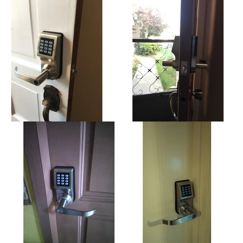 RAYKUBE цифровой электронный дверной замок с RFID пароль клавиатуры дистанционное