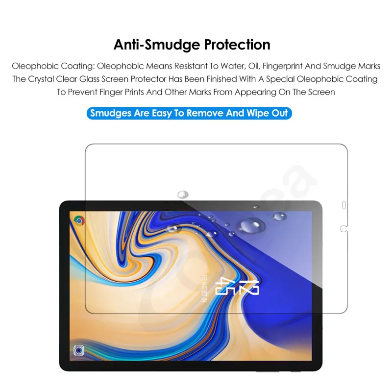 Qosea For Samsung Galaxy Tab S4 10.5 inch T830 T835 Tempered Glass Clear 9H Scratch Resistant Tablet PC Screen Protector Film | Компьютеры