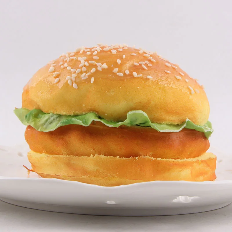 1 шт. Новинка 9 см милые мягкие Yummy гамбургер макияж зеркало милый Моделирование еда модель украшения кухня ролевые игрушки
