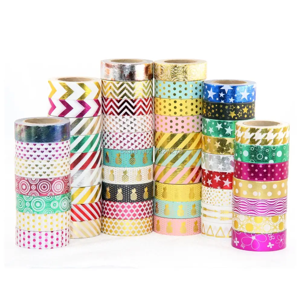 Новая 10X Золотая фольга маскирующая лента для рождественской карты декоративная