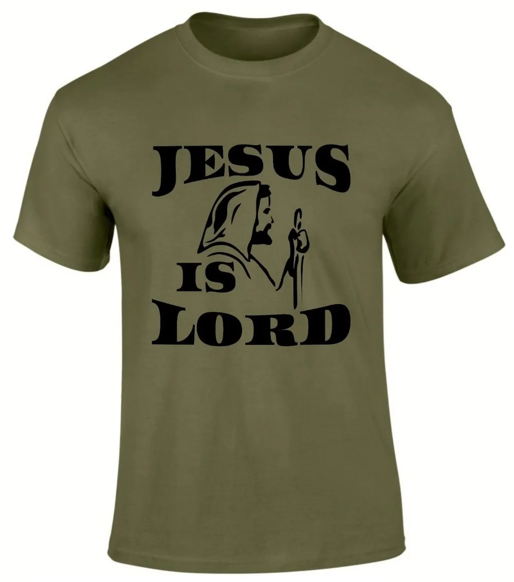 Мужская футболка с принтом Иисуса Властелин всех христианских евангелиев