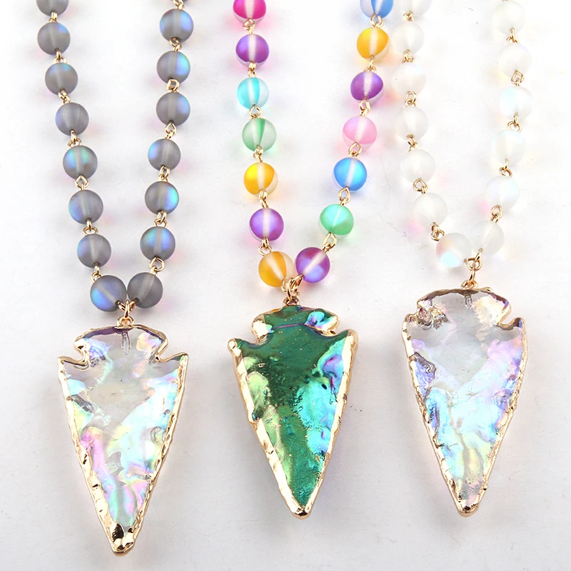 Moodpc модные красивые блестящие Кристальные шарики Золотая цепь кристальная