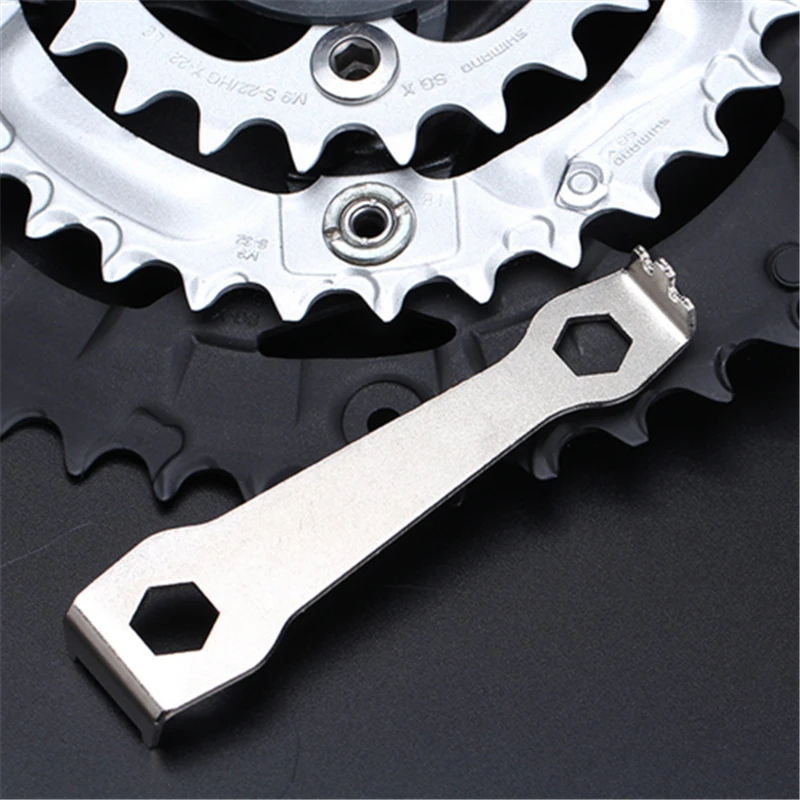 Два конца кольцо цепи велосипеда болты гаечный ключ цепного колеса демонтажный