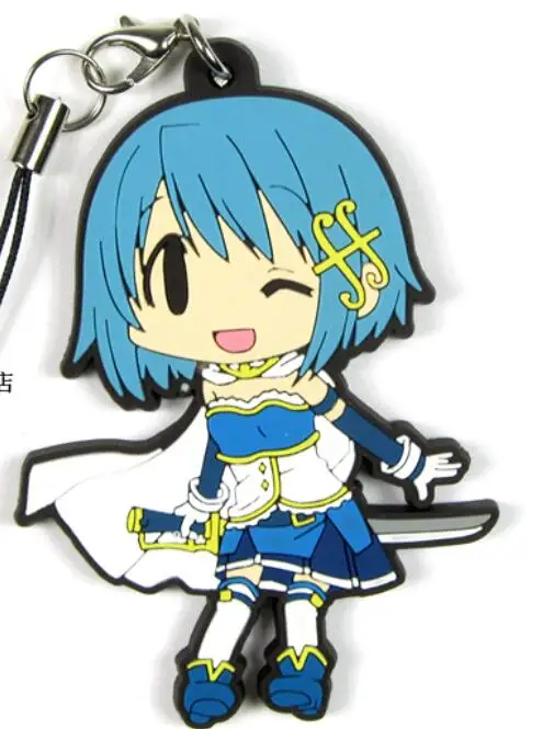 Puella Magi Madoka Magica японский аниме Рисунок резиновый силиконовый чехол-бампер с сладкий запах подвеска на мобильный телефон/брелок для ключей/ремень D134 - Цвет: 1
