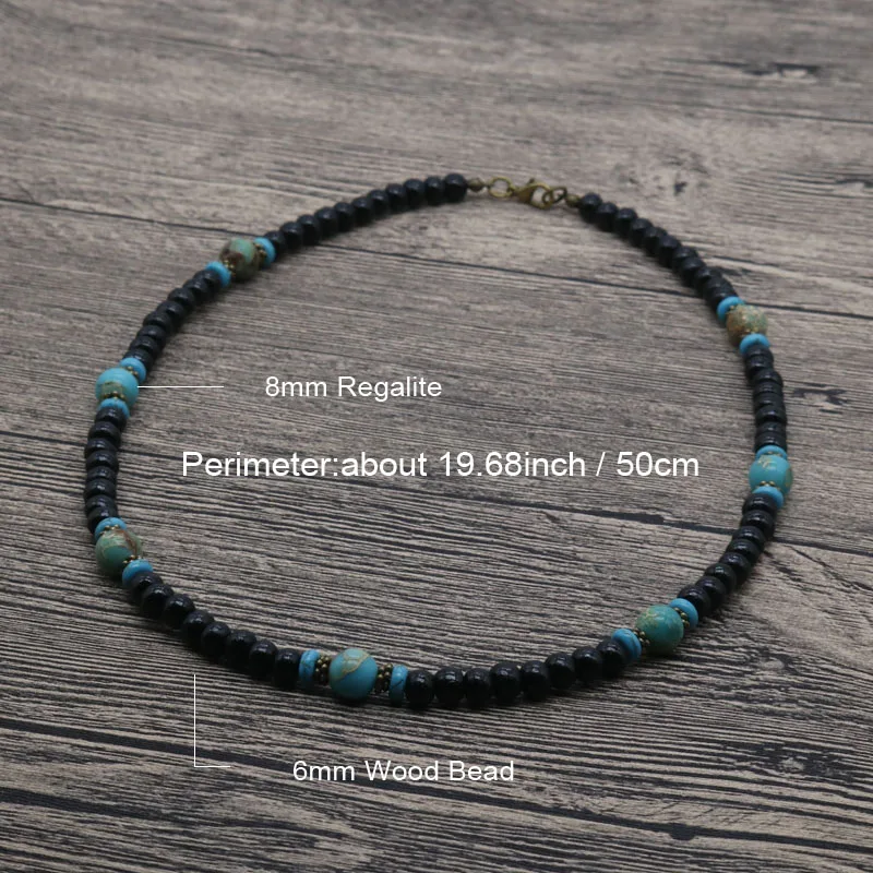 Богемное мужское бисерное серферное ожерелье черное ожерелье из деревянных бусин для мужчин племенное ювелирное изделие лучший друг подарок SU-10