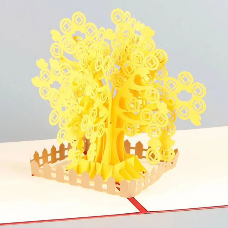 3D лазерная резка ручной работы Pachira Macrocarpa бумага для денег Дерево
