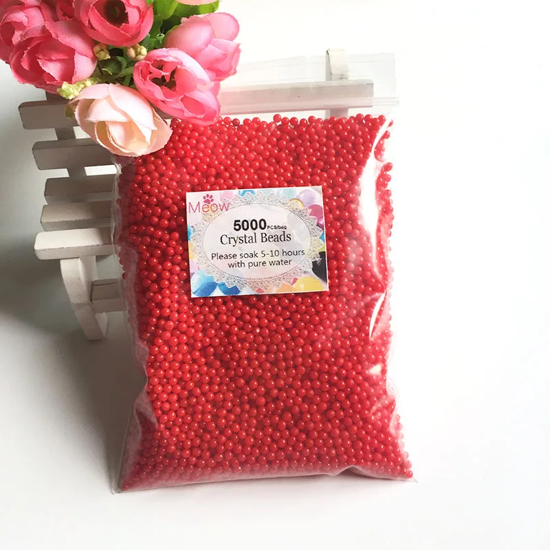 5000 шт./пакет Хрустальные шарики из гидрогеля для почвы растущие Водяные Шарики