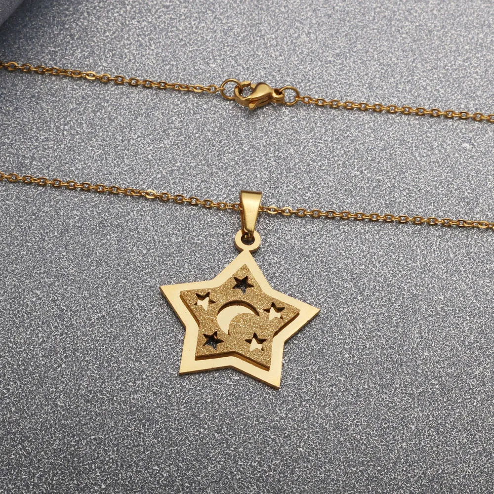 FINDYOU модная звезда с Луной форма полый дизайн золотой цвет женские вечерние