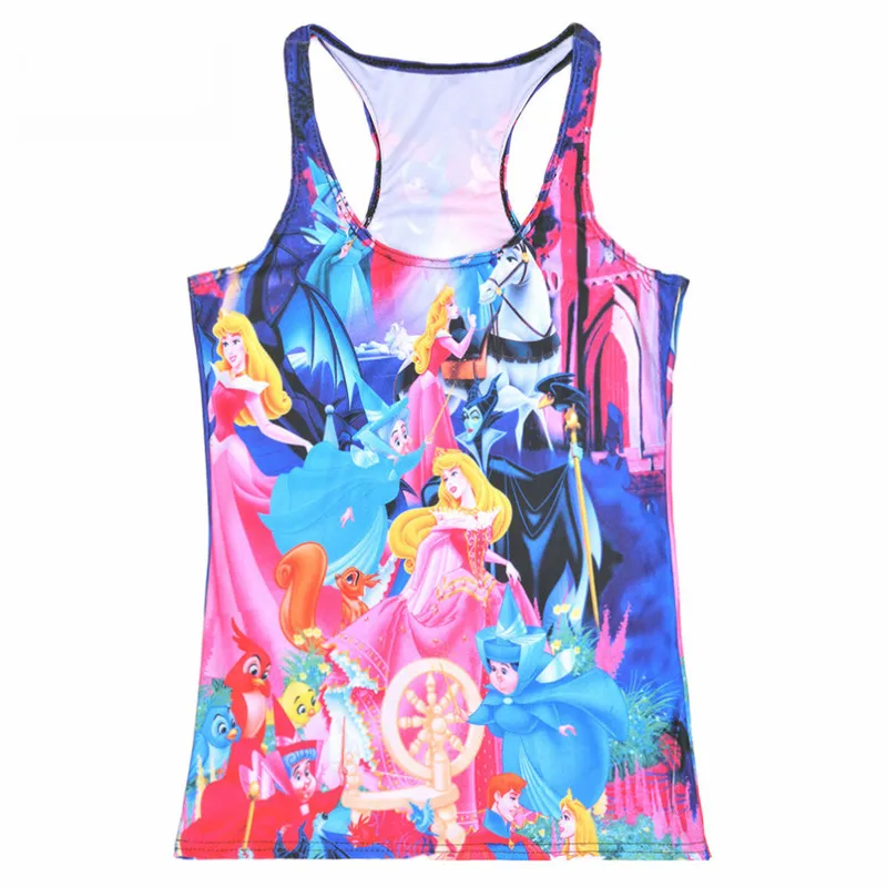 Летние женские Топы без бретелек рукавов с цифровым принтом повседневные топы на