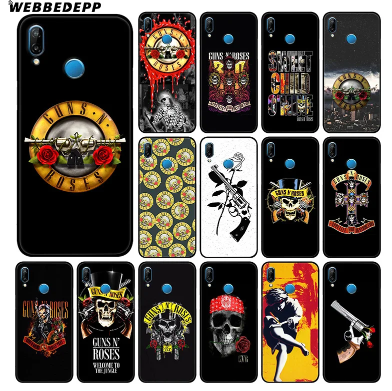 Мягкий чехол WEBBEDEPP Guns N Roses для Huawei P30 P20 Pro P10 P9 Lite 2017 P Smart 2019 &amp Nova 3 3i Y9 | Мобильные