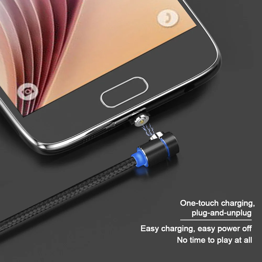 Starplat горячий 90 градусов Магнитный Micro USB кабель для передачи данных с оплеткой для samsung/sony/Xiaomi Android телефон для iphone 6 7 8 x
