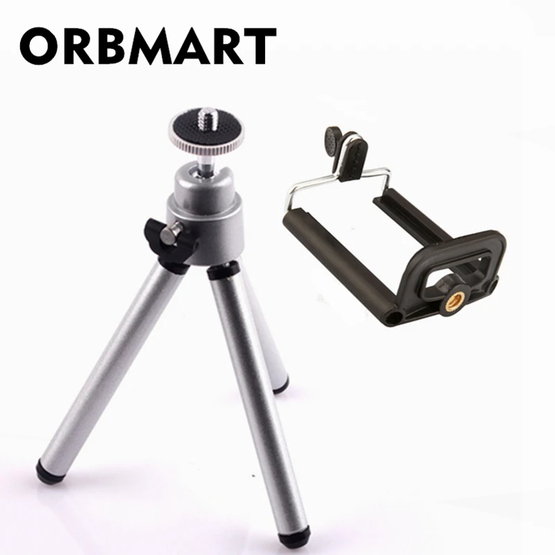 Мини штатив ORBMART для Xiaomi Lenovo iPhone 5 6 6s Plus Samsung S7 S6 Edge S5 Note 4 с зажимом мобильного