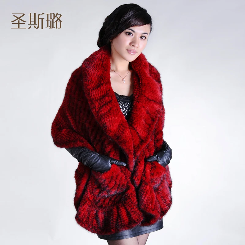 Осень-зима 2015 женские шали из натурального меха норки накидка для невесты