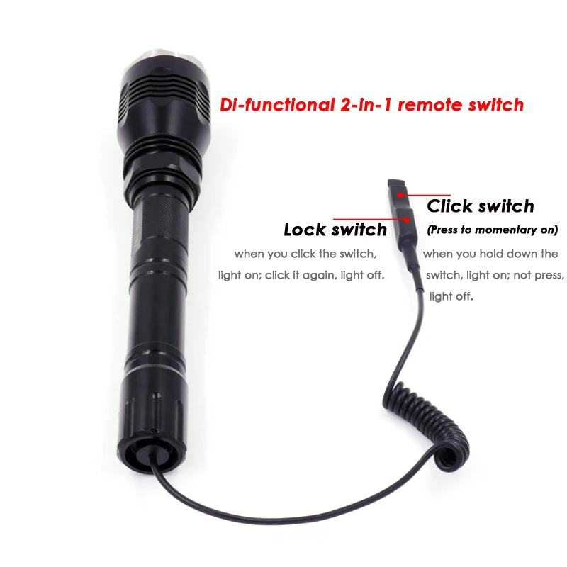 Светодиодная вспышка для охоты до 500 метров 1 режим (ВКЛ./ВЫКЛ.)|torch for hunting|xm-l2 u3xm-l2 u3