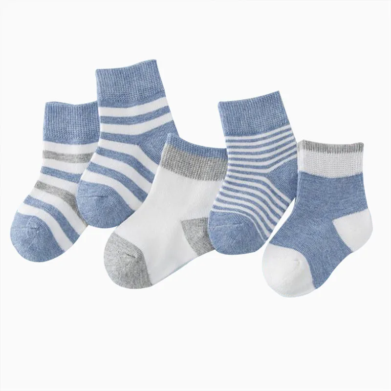 Носки для малышей 5 пар/лот нескользящие носки тапочки новорожденных теплые и